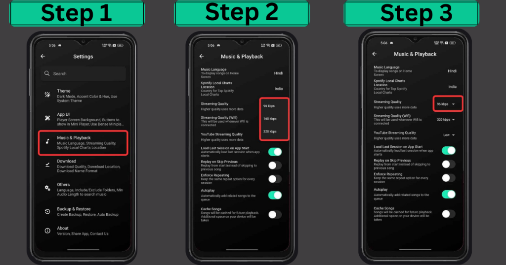 Adjust Audio Quality Settings in BlackHole Music